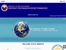 Tablet Screenshot of ntc.gov.ph